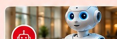 Robot humanoïde d’accueil à l’allure bienveillante