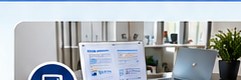 Poste de travail administratif avec ordinateur